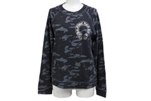 画像をギャラリービューアに読み込む, CHROME HEARTS クロムハーツ 長袖Ｔシャツ ホースシュー CHプラス スクロール プリント ラグラン カモフラ柄 美品 中古 66792