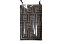 Load image into Gallery viewer, 極美品 FENDI フェンディ ミニショルダーバッグ フォンケース 2WAY ズッカ柄 シルバー金具 ブラウン 中古 66797