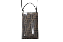 Load image into Gallery viewer, 極美品 FENDI フェンディ ミニショルダーバッグ フォンケース 2WAY ズッカ柄 シルバー金具 ブラウン 中古 66797