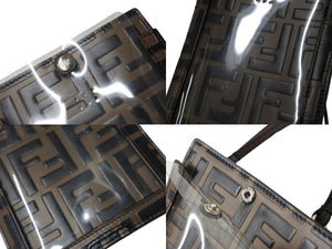 極美品 FENDI フェンディ ミニショルダーバッグ フォンケース 2WAY ズッカ柄 シルバー金具 ブラウン 中古 66797