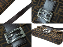 画像をギャラリービューアに読み込む, 極美品 FENDI フェンディ マンマバケット ハンドバッグ ズッカ柄 ズッカ ブラウン シルバー金具 中古 66798