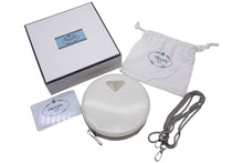 画像をギャラリービューアに読み込む, PRADA プラダ パテントレザー チェーン ショルダーバッグ ポシェット INR003 ホワイト エナメル シルバー金具 中古 美品 66799