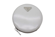 画像をギャラリービューアに読み込む, PRADA プラダ パテントレザー チェーン ショルダーバッグ ポシェット INR003 ホワイト エナメル シルバー金具 中古 美品 66799