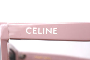 CELINE セリーヌ ロゴ サングラス ピンク アイウェア 小物 眼鏡 56□21 CL40198F アセテート 新型 美品 中古 66806