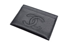 Load image into Gallery viewer, 極美品 CHANEL シャネル ココマーク ロゴ カードケース 5番台 キャビアスキン ブラック 中古 66819