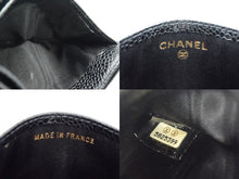 Load image into Gallery viewer, 極美品 CHANEL シャネル ココマーク ロゴ カードケース 5番台 キャビアスキン ブラック 中古 66819