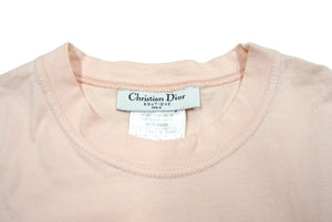 ChristianDior クリスチャンディオール 半袖Tシャツ デニムロゴ トップス 3P16155024 ピンクベージュ サイズ40 美品 中古 66820