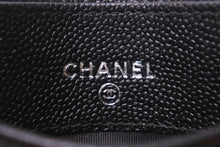 画像をギャラリービューアに読み込む, 極美品 CHANEL シャネル カードケース 22番台 ココマーク キャビアスキン ブラック 名刺入れ パスケース イタリア製 中古 66822