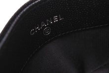 画像をギャラリービューアに読み込む, 極美品 CHANEL シャネル カードケース 22番台 ココマーク キャビアスキン ブラック 名刺入れ パスケース イタリア製 中古 66822