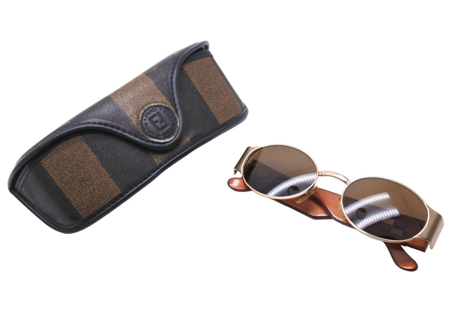 希少✨FENDI フェンディ サングラス べっ甲 SL7035 サイドロゴ