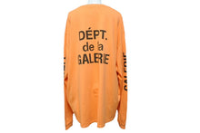 画像をギャラリービューアに読み込む, GALLERY DEPT ギャラリーデプト FRENCH COLLECTOR L/S TEE バック プリント 長袖Ｔシャツ オレンジ コットン サイズXL 美品 中古 66839