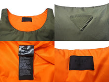 画像をギャラリービューアに読み込む, 新品同様 PRADA プラダ パテッド ナイロン ダウンベスト 23AW カーキ オレンジ サイズXXXL SGC386 S232 1WQ8 オーダー 中古 66842
