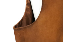 画像をギャラリービューアに読み込む, 新品同様 PRADA プラダ ロングスエード アウター ブラウン サイズ52 UPC204 S232 1V97 ラムスキン オーダー 中古 66844