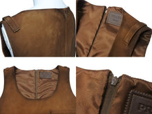 画像をギャラリービューアに読み込む, 新品同様 PRADA プラダ ロングスエード アウター ブラウン サイズ52 UPC204 S232 1V97 ラムスキン オーダー 中古 66844