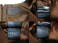 画像をギャラリービューアに読み込む, 新品同様 PRADA プラダ ロングスエード アウター ブラウン サイズ52 UPC204 S232 1V97 ラムスキン オーダー 中古 66844