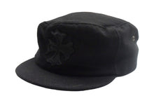 画像をギャラリービューアに読み込む, CHROME HEARTS クロムハーツ CHプラス ダックバターキャップ レザーパッチ サイズOS ブラック ブラック 美品 中古 66854