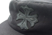 画像をギャラリービューアに読み込む, CHROME HEARTS クロムハーツ CHプラス ダックバターキャップ レザーパッチ サイズOS ブラック ブラック 美品 中古 66854