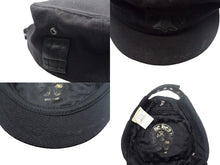 画像をギャラリービューアに読み込む, CHROME HEARTS クロムハーツ CHプラス ダックバターキャップ レザーパッチ サイズOS ブラック ブラック 美品 中古 66854