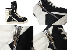 Load image into Gallery viewer, 極美品 Rick Owens リックオウエンス クロムハーツ スニーカー ジオバスケット CHクロス装飾 ブラックレザー サイズ38 レディース 中古 66857