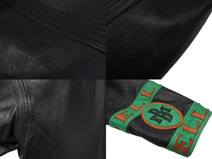 pellepelle leather jacket size 38 black green orange hood removable good condition used 66866