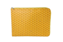 Load image into Gallery viewer, GOYARD ゴヤール ソルボンヌ クラッチバッグ セカンドバッグ ポーチ イエロー PVC レザー ヘリンボーン柄 良品 中古 66867