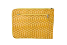 Load image into Gallery viewer, GOYARD ゴヤール ソルボンヌ クラッチバッグ セカンドバッグ ポーチ イエロー PVC レザー ヘリンボーン柄 良品 中古 66867