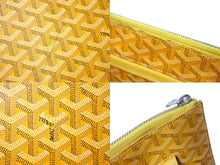 Load image into Gallery viewer, GOYARD ゴヤール ソルボンヌ クラッチバッグ セカンドバッグ ポーチ イエロー PVC レザー ヘリンボーン柄 良品 中古 66867