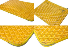 Load image into Gallery viewer, GOYARD ゴヤール ソルボンヌ クラッチバッグ セカンドバッグ ポーチ イエロー PVC レザー ヘリンボーン柄 良品 中古 66867