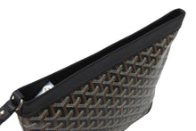画像をギャラリービューアに読み込む, 新品同様 GOYARD ゴヤール コンティポーチ CONTIPPMLTY01CL01P クラッチバッグ ブラック PVC レザー シルバー金具 中古 66868