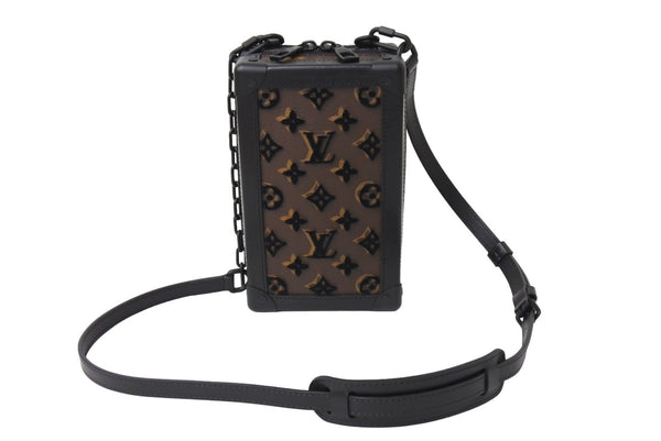 極美品 LOUIS VUITTON ルイヴィトン ショルダーバッグ タフタージュ ヴァーティカル ソフトトランク ブラウン M45044 中古 66869