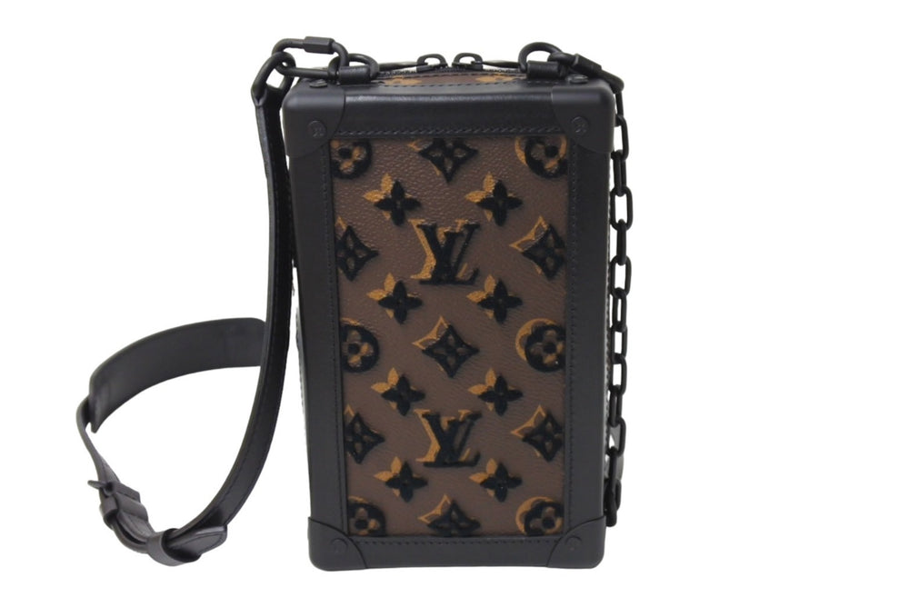 極美品 LOUIS VUITTON ルイヴィトン ショルダーバッグ タフタージュ ヴァーティカル ソフトトランク ブラウン M45044 中古 66869