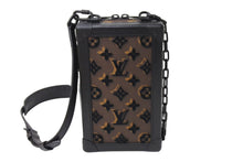 画像をギャラリービューアに読み込む, 極美品 LOUIS VUITTON ルイヴィトン ショルダーバッグ タフタージュ ヴァーティカル ソフトトランク ブラウン M45044 中古 66869