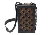 画像をギャラリービューアに読み込む, 極美品 LOUIS VUITTON ルイヴィトン ショルダーバッグ タフタージュ ヴァーティカル ソフトトランク ブラウン M45044 中古 4a000099