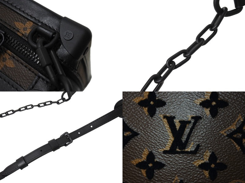 極美品 LOUIS VUITTON ルイヴィトン ショルダーバッグ タフタージュ ヴァーティカル ソフトトランク ブラウン M45044 中古 66869