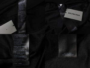 新品同様 BALENCIAGA バレンシアガ DECONSTRUCTED Tシャツ ロゴ ブラック ホワイト 768068 コットン サイズL 中古 66880