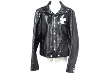 画像をギャラリービューアに読み込む, Courreges クレージュ シャイニービニール ジャケット ブラック サイズ 50 ITI6NR9CSRQI 美品 中古 66884