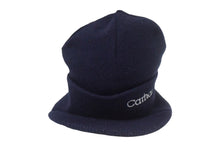 画像をギャラリービューアに読み込む, Carhartt カーハート ビンテージ 90s USA製 ツバ付 ニットキャップ ネイビー アクリル 美品 中古 66887