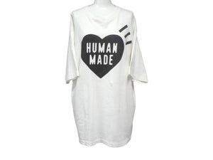 HUMAN MADE ヒューマンメイド DAILY S/S T-SHIRT 半袖Tシャツ サイズXL ハートロゴ ホワイト コットン 美品 中古 66898