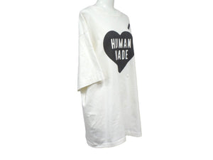 HUMAN MADE ヒューマンメイド DAILY S/S T-SHIRT 半袖Tシャツ サイズXL ハートロゴ ホワイト コットン 美品 中古 66898