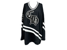 画像をギャラリービューアに読み込む, CHROME HEARTS クロムハーツ PPO HOCKEY JERSEY ホッケーシャツ サイズM レザークロスパッチ シルバー925 ブラック 美品 中古 66920