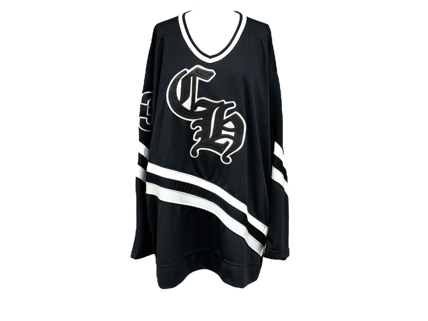 CHROME HEARTS クロムハーツ PPO HOCKEY JERSEY ホッケーシャツ サイズM レザークロスパッチ シルバー925 ブラック  美品 中古 66920 – Casanova Vintage