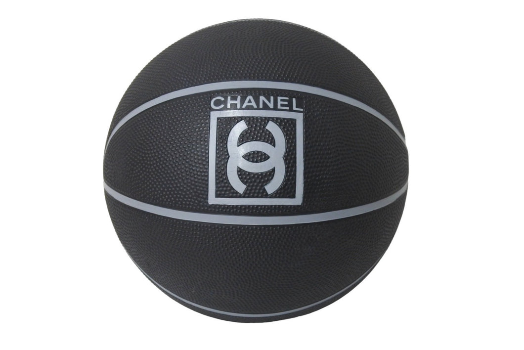 極美品 CHANEL シャネル スポーツライン BASKETBALL バスケットボール ココマーク ブラック グレー 中古 66932