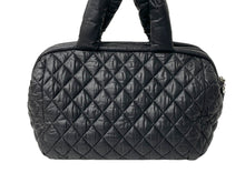 Load image into Gallery viewer, CHANEL シャネル ハンドバッグ コココクーン ココマーク 16番台 ブラック ナイロン シルバー金具 美品 中古 66935