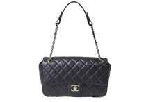 画像をギャラリービューアに読み込む, CHANEL シャネル マトラッセ ショルダーバッグ パンチング ココマーク 19番台 レザー ブラック シルバー金具 美品 中古 66939