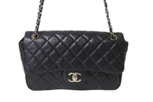 画像をギャラリービューアに読み込む, CHANEL シャネル マトラッセ ショルダーバッグ パンチング ココマーク 19番台 レザー ブラック シルバー金具 美品 中古 66939