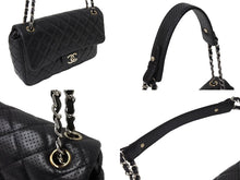 画像をギャラリービューアに読み込む, CHANEL シャネル マトラッセ ショルダーバッグ パンチング ココマーク 19番台 レザー ブラック シルバー金具 美品 中古 66939