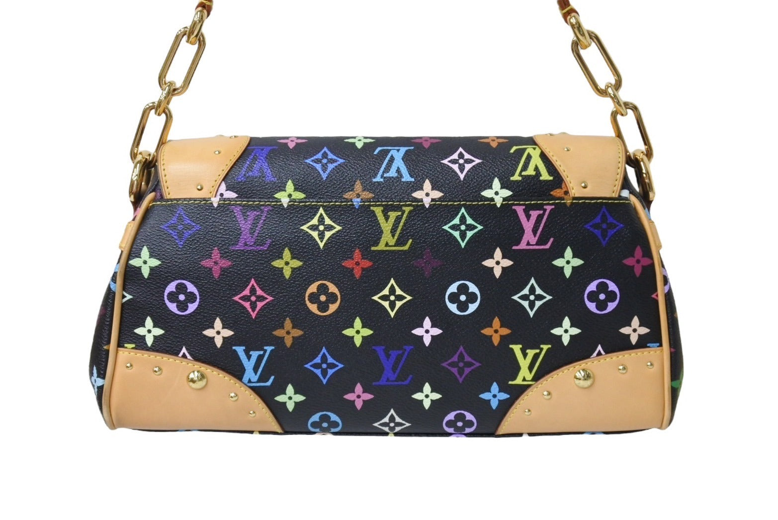 LOUIS VUITTON ルイヴィトン モノグラムマルチカラー ビバリーMM ショルダーバッグ M40204 ブラック ゴールド金具 美品 中古  66940 – Casanova Vintage