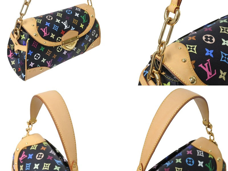 LOUIS VUITTON ルイヴィトン モノグラムマルチカラー ビバリーMM ショルダーバッグ M40204 ブラック ゴールド金具 美品 中古  66940 – Casanova Vintage