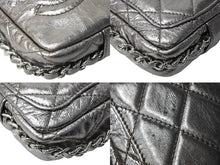Load image into Gallery viewer, CHANEL シャネル デカココマーク マトラッセ メタリックチェーン ショルダーバッグ 27番台 カーフスキン シルバー 美品 中古 66943