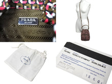 画像をギャラリービューアに読み込む, 極美品 PRADA プラダ ハンドバッグ 1N1864 巾着 ミニバッグ 総柄 マルチカラー ナイロン 中古 66945